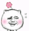 大脸 花朵 微笑 帅气