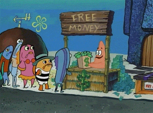 海绵宝宝 SpongeBob 交易 买卖 派大星 比基尼海滩 金钱 退货 排队