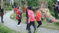 大妈 跳绳 快乐 健身