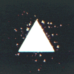 三角形 闪动 发光 边框 黑色
