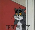 猫和老鼠 汤姆 捂脸 吓死宝宝了