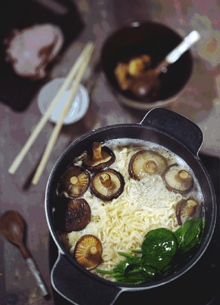 筷子 香菇 食物 开锅