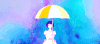 美女  下雨  等待  期盼