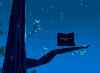 猫头鹰 星空 大树 动态