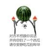 对方不想跟你说话 并向你扔了一个西瓜 请你安静吃瓜 别哔哔