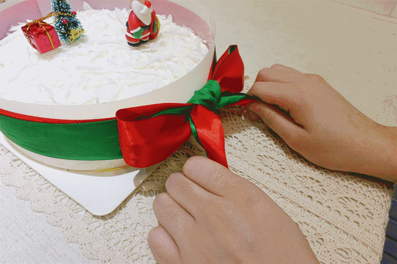 彩带 蛋糕 圣诞小树 拆开