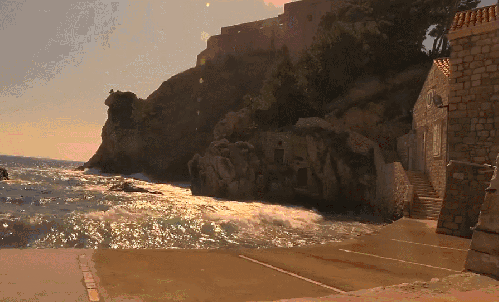 亚得里亚海之珠&走进杜布罗夫尼克 岩石 布罗夫尼克 海浪 涌动 潮水 纪录片 风景