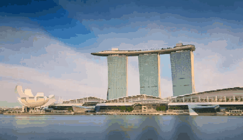 Singapore Singapore2012延时摄影 ZWEIZWEI 城市 建筑 新加坡 新加坡城 鱼尾狮公园 新加坡滨海湾金沙酒店