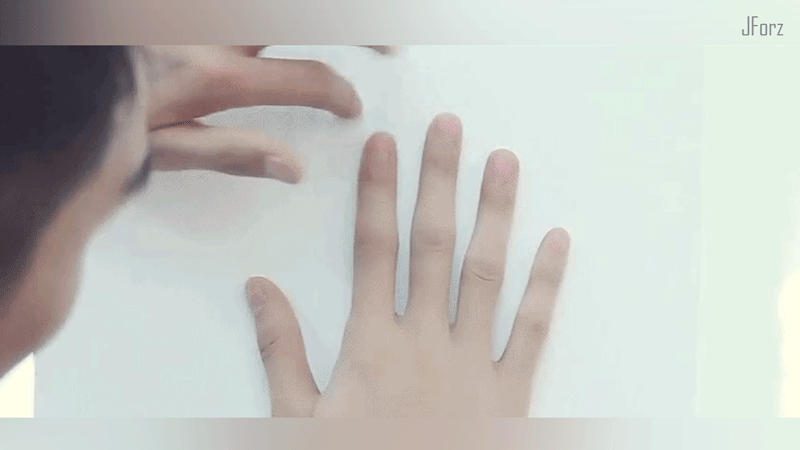 手指 人物 白纸 动作