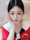 美女 直播 可爱 网红 清新 托腮