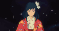 美女 漂亮 花朵 长头发