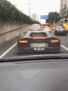 跑车 追尾 事故 马路