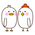 鸡大白和鸭小白2 表情包 拥抱
