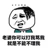 逗比 搞笑 恶搞 老婆你可以打我骂我就是不能不理我