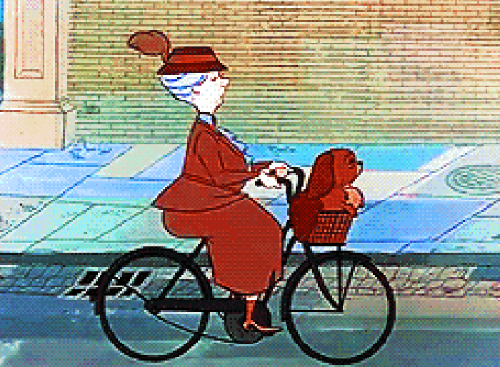 自行车 前行 老太太 看透