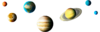 星空 太阳系 贴纸 卡通