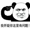 熊猫头 脑子有问题 我怀疑 你这里有问题 斗图 搞笑