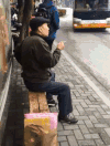 老大爷 恶搞 欢乐 抽烟