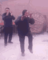 大叔 一个动作 搞笑