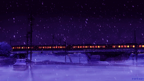 冬天 雪花 火车 寒冷