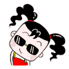 丫头 可爱 搞笑 墨镜
