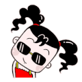 丫头 可爱 搞笑 墨镜