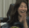 美女 大笑 牙齿  鼓掌