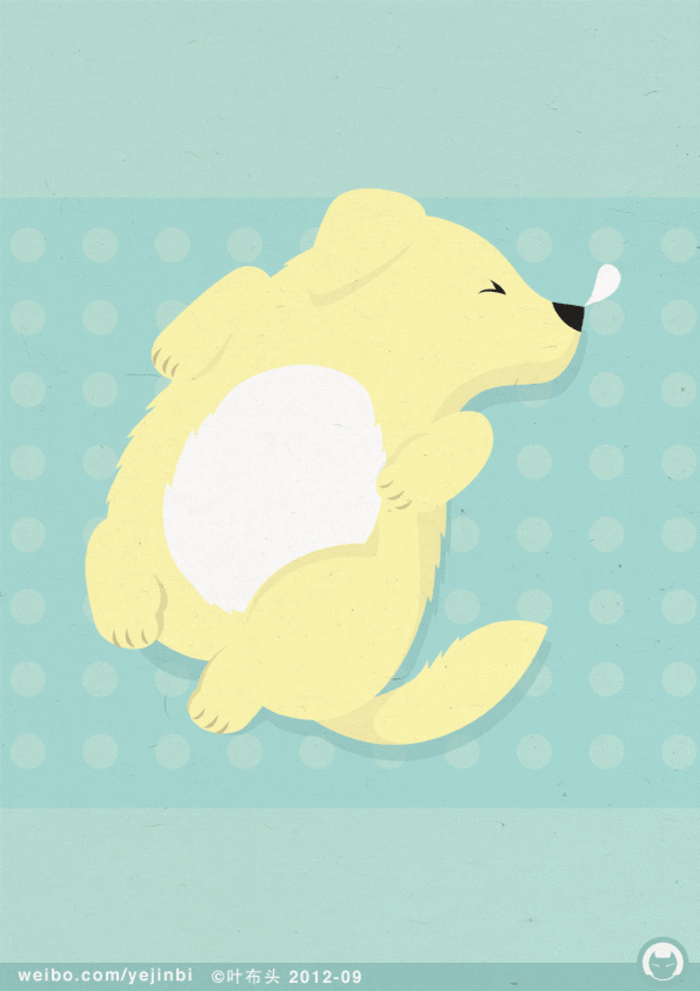 小熊 可爱 鼻涕泡 动漫
