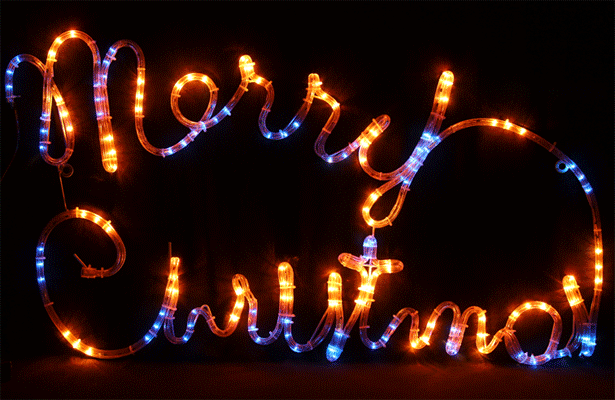 彩灯 圣诞快乐 艺术字体 闪烁 圣诞 节日 christmas