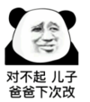 暴漫 文字表情包 对不起儿子爸爸下次改 搞笑 逗 沙雕