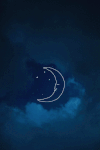 夜晚 月亮 星星 星空