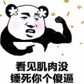 肌肉 锤死 傻逼 熊猫头