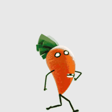 胡萝卜 跳跃 开心 绿色