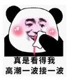 熊猫头 文字表情包 真是看得我高潮一波接一波 搞笑 魔性 逗趣