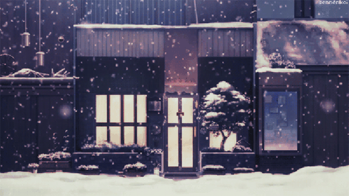 房子 下雪 冬天 雪花