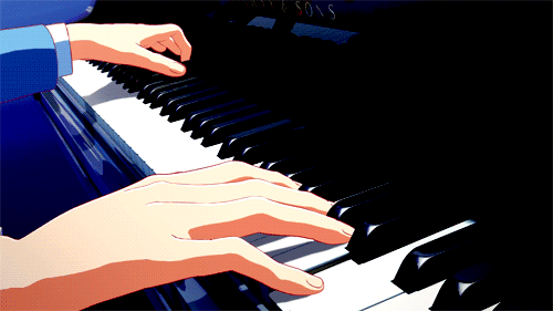 男孩 钢琴 弹奏 卡通