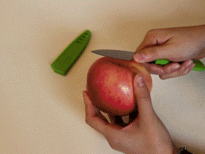 美食 水果 削苹果 转圈