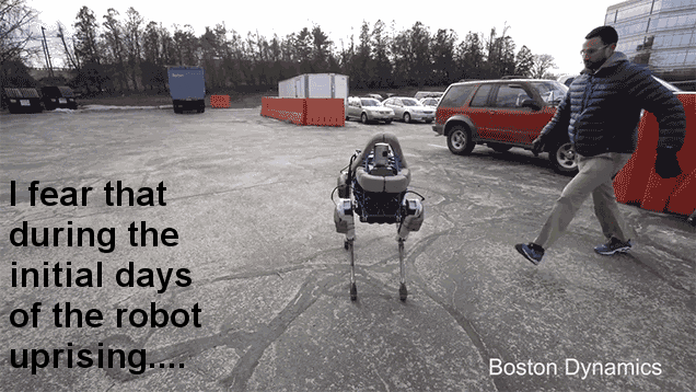 机器人 科技 机械狗 踹他一脚