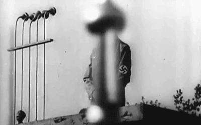 希特勒 黑白 站立 凝望