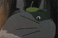 龙猫 宫崎骏 下雨 躲避