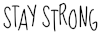 字体 手写 stay&strong