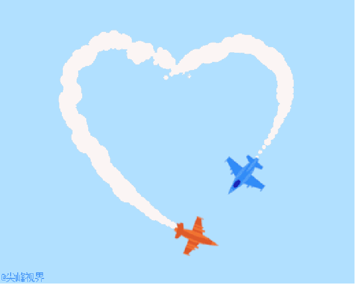 飞机 动画 绘画 心形