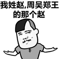 姓氏表情 无奈 搞笑 我姓赵周吴郑王的那个赵