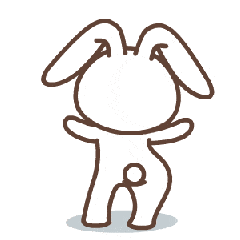 小兔 摇一摇 长耳朵 背影
