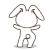小兔 摇一摇 长耳朵 背影
