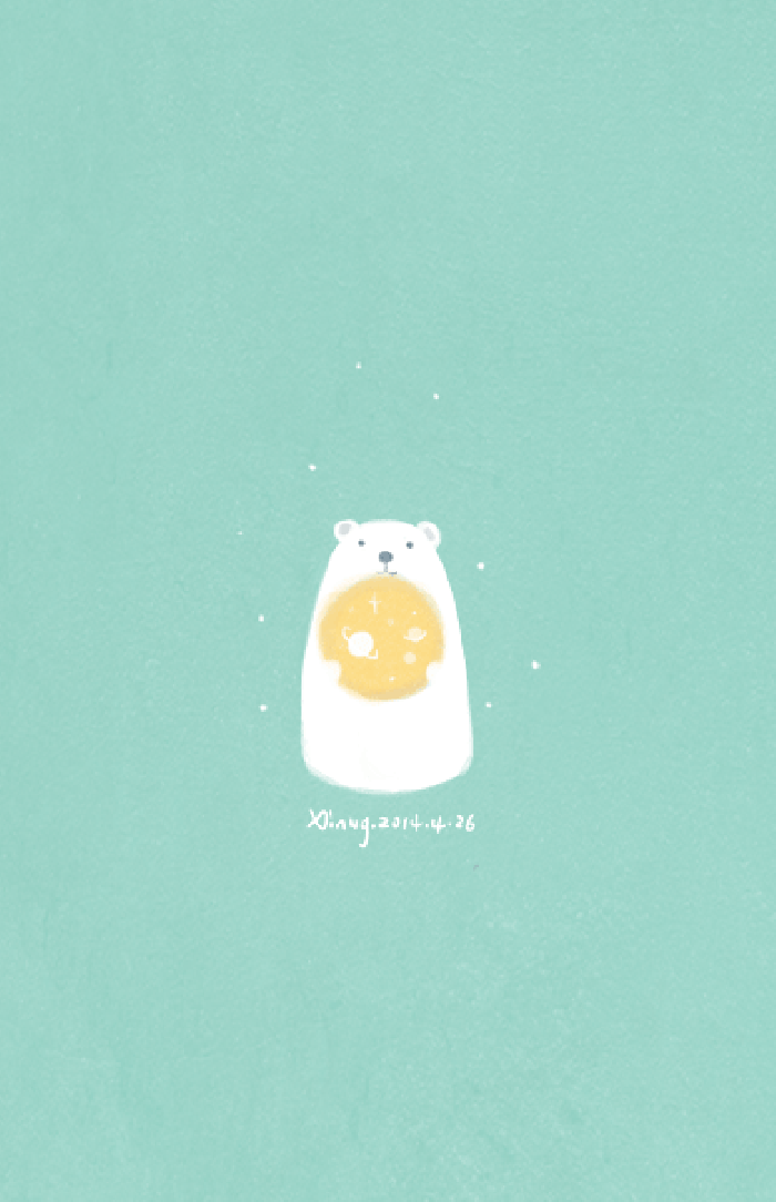 白熊 可爱 星光 动漫