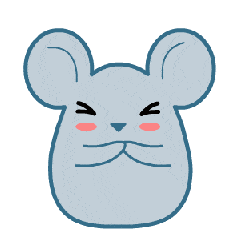 小老鼠 撅嘴 心形 大耳朵