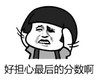 暴漫 文字表情包 好担心最后的分数啊 魔性 搞怪 逗