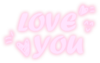 贴纸 文字 loveyou 爱你