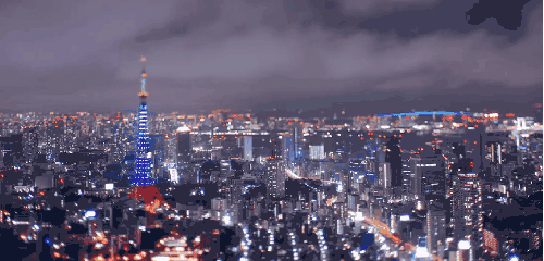 城市 夜晚 日本 晴空塔 灯光 移轴摄影 迷你东京